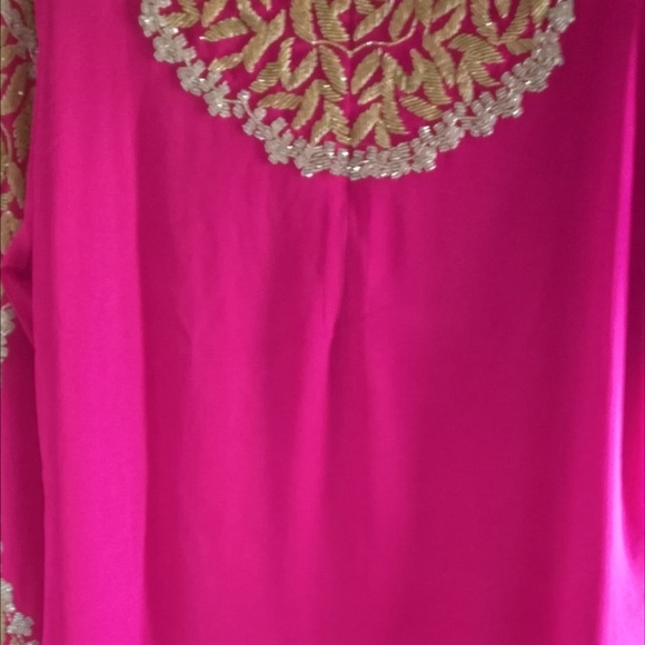 Fushia Pink Chiffon Dress - Picture 2 of 7